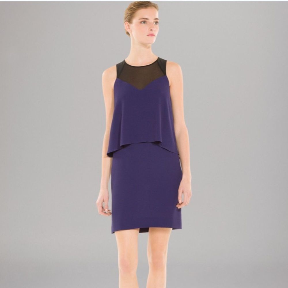 NWT Sandro Paris Remy Marine Blue Dress Size 3/Large